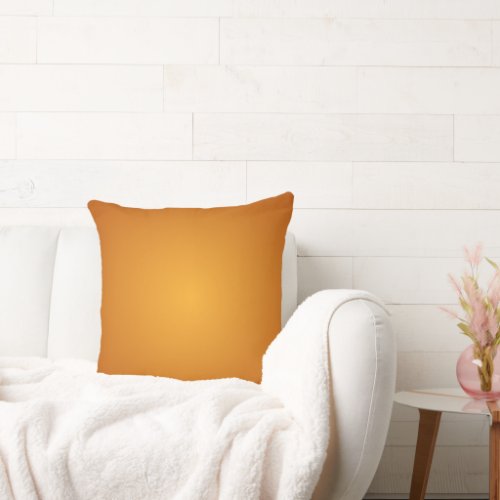 Golden Orange Burnt Orange Rustic Cheerful Throw Pillow