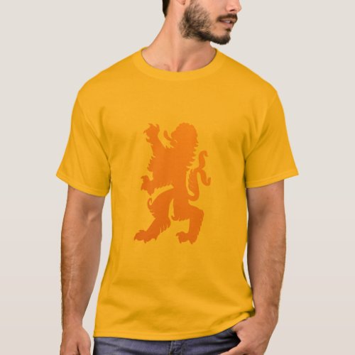 Golden Orange Gradient Bavarian Lion T_Shirt