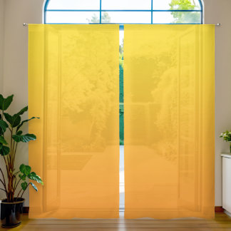 Golden Orange Gradient Sheer Curtains