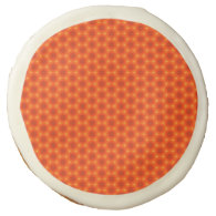 Golden Orange Honeycomb Hexagon Pattern Sugar Cookie