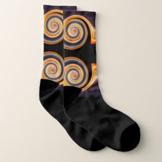 Golden Orange Sunset Swirl