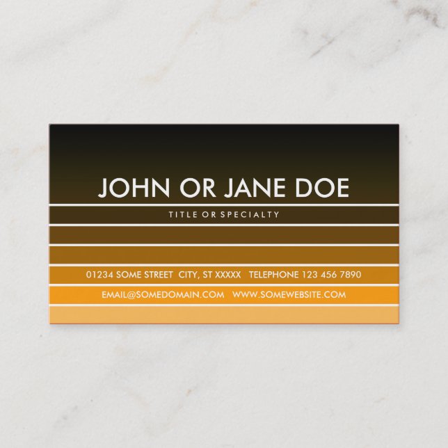 golden orange swatch business card (Front)