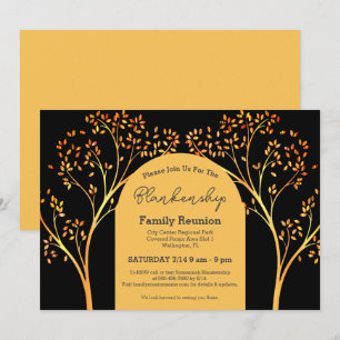 Golden Orange Tree Family Reunion Invitation