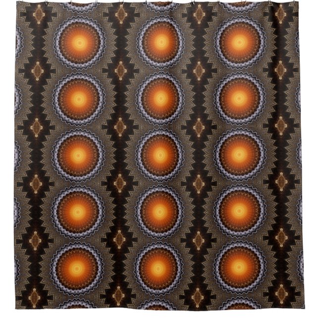 Golden Orb Tower Pattern 7225545 Shower Curtain (Front)