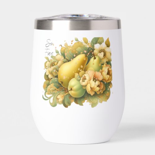 Golden Orchard Pears  Thermal Wine Tumbler