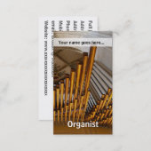 Golden organ pipes business card (Front/Back)