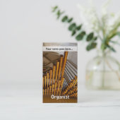 Golden organ pipes business card (Standing Front)