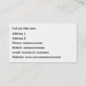 Golden organ pipes business card (Back)