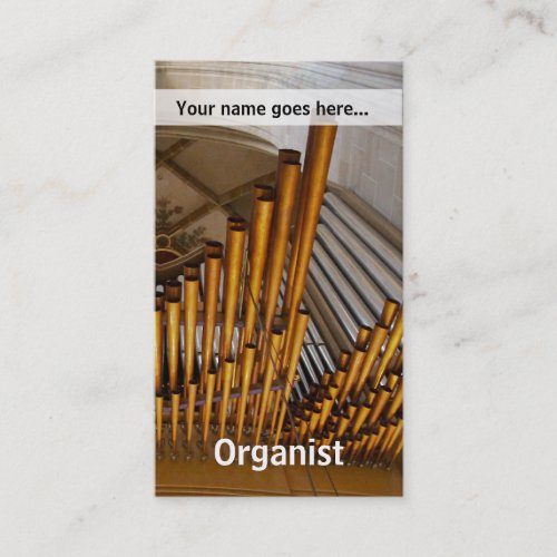 Golden organ pipes business card templates