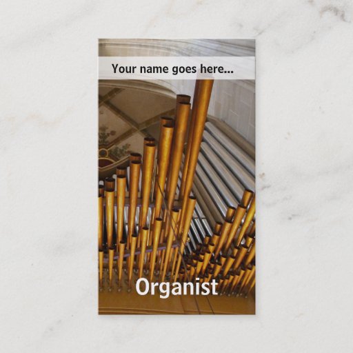 Customizable Golden organ pipes business card templates