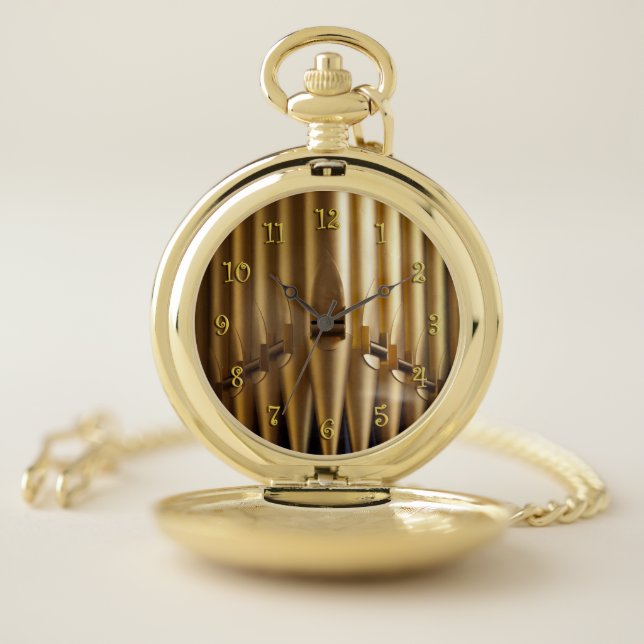 Golden Organ pipes pocket watch (Inside)