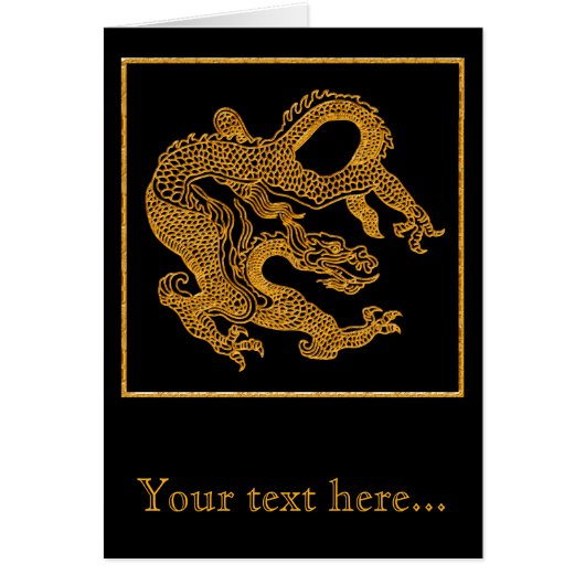 Golden oriental dragon 01 cards (Front)