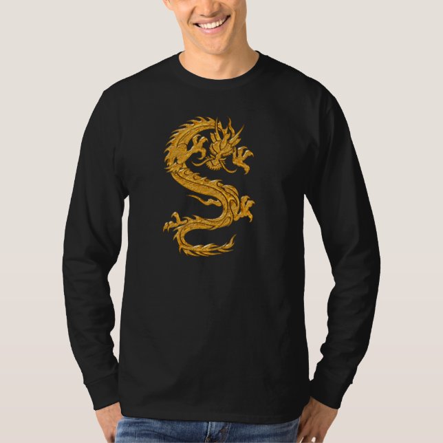 Golden oriental dragon 04 T-Shirt (Front)