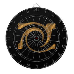 Golden ornamentation dart board