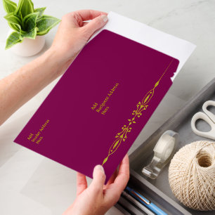 Golden Ornaments Border 1 - shipping Envelope Mailers
