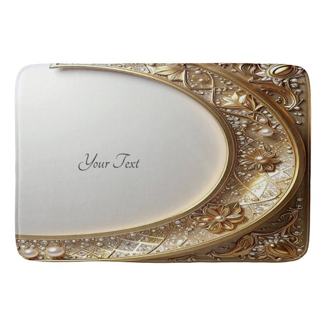Golden Ornate Bath Mat (Front)