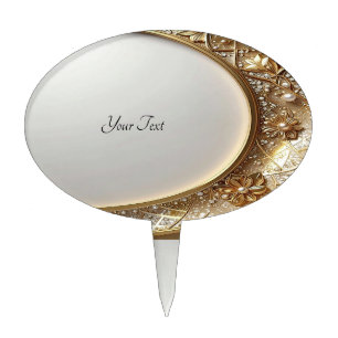 Golden Ornate Cake Topper