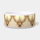 Golden Ornate Floral Pet Bowl<br><div class="desc">Beautiful Golden Ornate Floral Pet Bowl</div>
