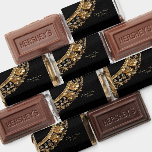 Golden Ornate Flowers Hershey's Miniatures