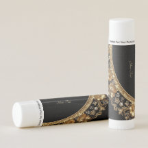 Golden Ornate Flowers Lip Balm