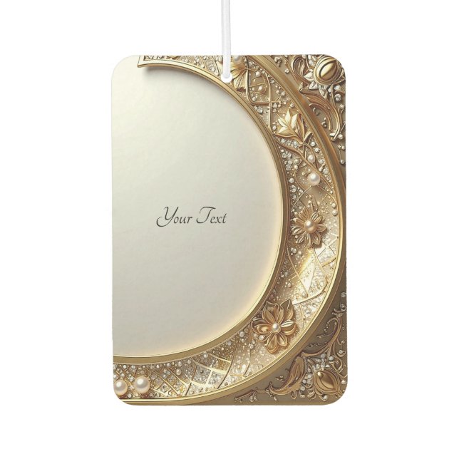 Golden Ornate Frame Air Freshener (Front)