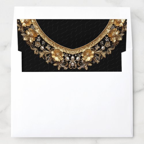 Golden Ornate Frame Envelope Liner