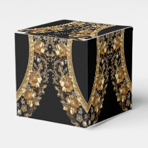 Golden Ornate Frame Favor Box