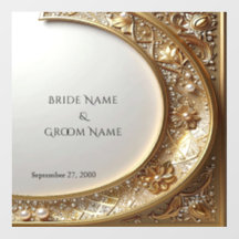 Golden Ornate Frame Floor Decal