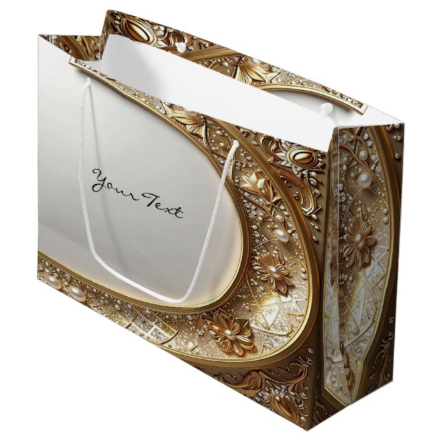 Golden Ornate Frame Gift Bag (Front Angled)