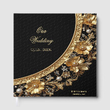 Golden Ornate Frame Guest Book