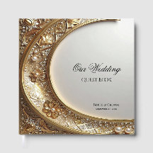 Golden Ornate Frame Guest Book
