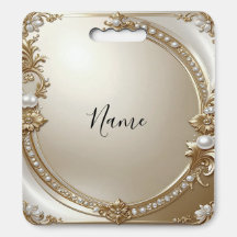 Golden Ornate Frame Stadium Seat Cushion