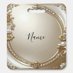 Golden Ornate Frame Stadium Seat Cushion