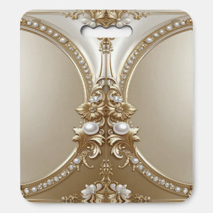 Golden Ornate Frame Stadium Seat Cushion