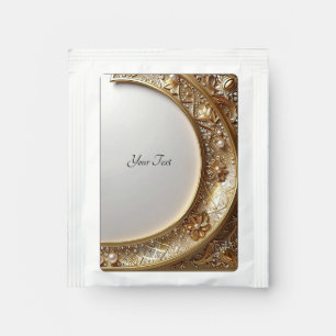 Golden Ornate Frame Tea Bag Drink Mix