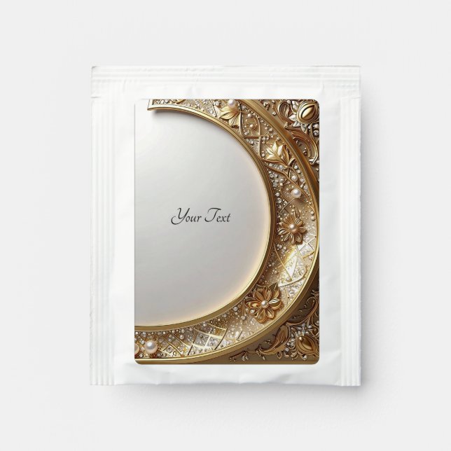 Golden Ornate Frame Tea Bag Drink Mix (Front)