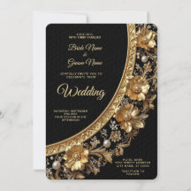 Golden Ornate Frame Wedding