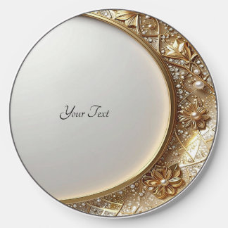 Golden Ornate Frame Wireless Charger