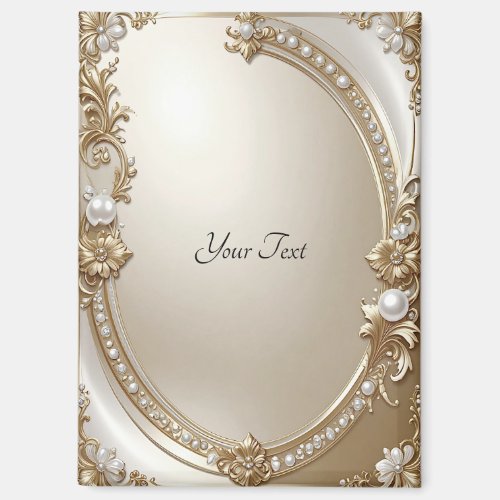 Golden Ornate Frame with Pearls Magnet