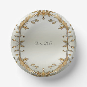 Golden Ornate Paper Bowls
