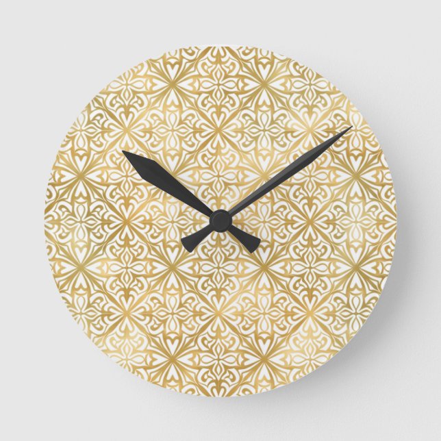 Golden Ornate Round Clock (Front)