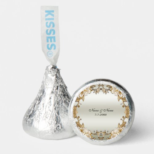 Golden Ornate White Flowers Hersheys Kisses Hersheys Kisses