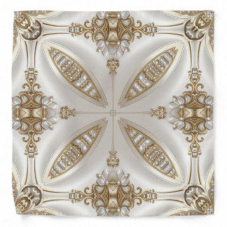 Golden Ornate with Pearls Bandana