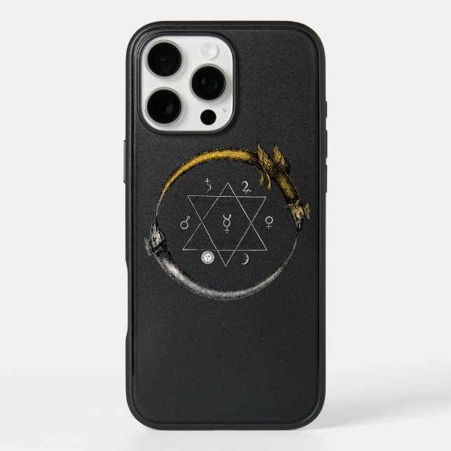 Golden Ouroboros Dragons Otterbox iPhone Case (Back)