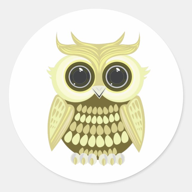 Golden Owl   Classic Round Sticker (Front)