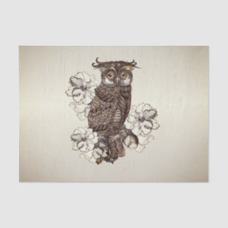 Golden Owl Cream Orchids Tissue Paper