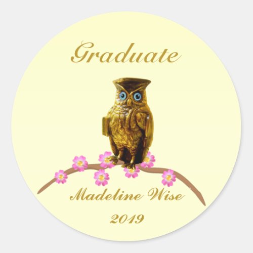 Golden Owl Graduate Sticker