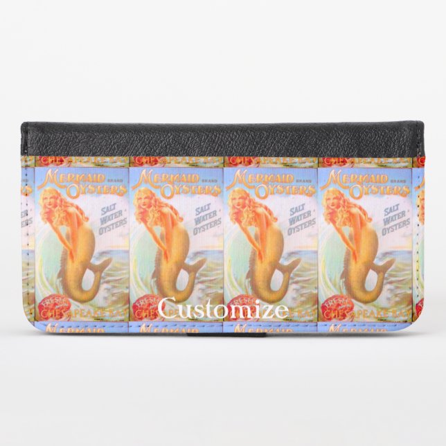 Golden oyster mermaids Thunder_Cove iPhone Wallet Case (Front (Horizontal))