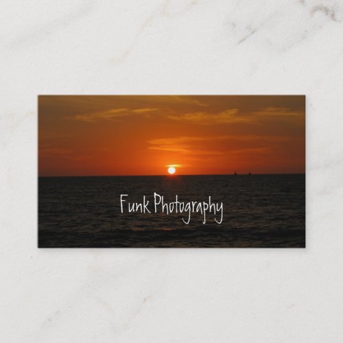 Golden Pacific Sunset Business Card Templates