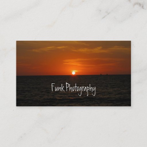 Customizable Golden Pacific Sunset Business Card Templates